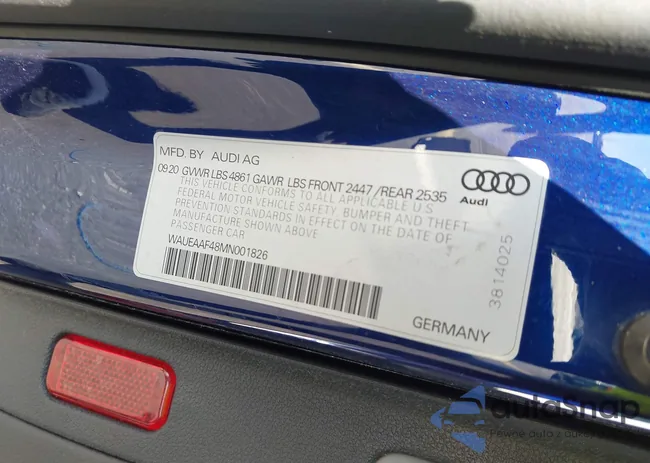 WAUEAAF48MN001826: 44188957