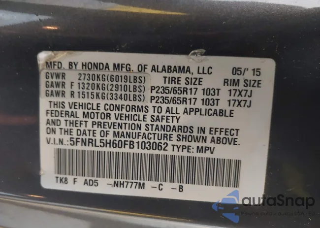 5FNRL5H60FB103062: 44188975