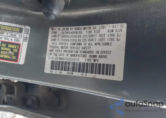 JHLRM4H75CC014115: 44188040