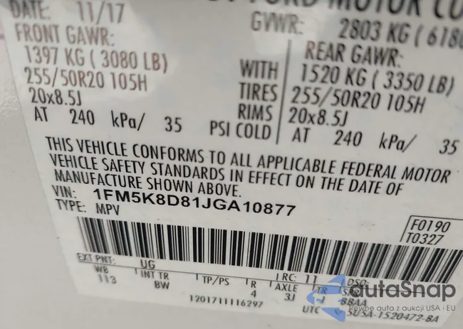 1FM5K8D81JGA10877: 44188041