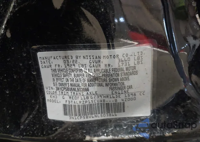 3N1CP5BV6NL503866: 44188098