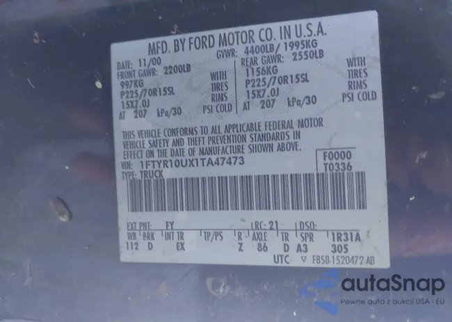 1FTYR10UX1TA47473: 44188100