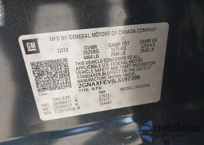 2GNAXFEV5L6197399: 44188143