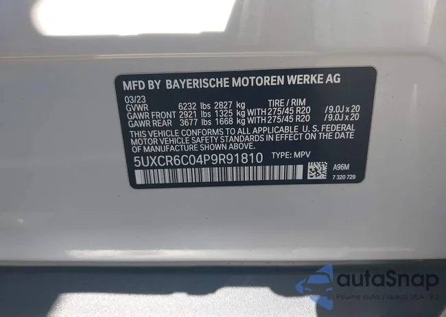 5UXCR6C04P9R91810: 44188165