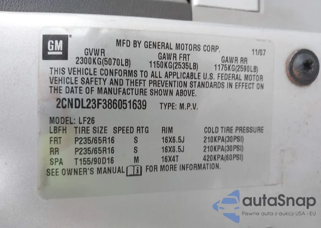 2CNDL23F386051639: 44188166