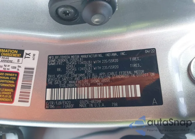 5TDLZRBH3NS216178: 44188179