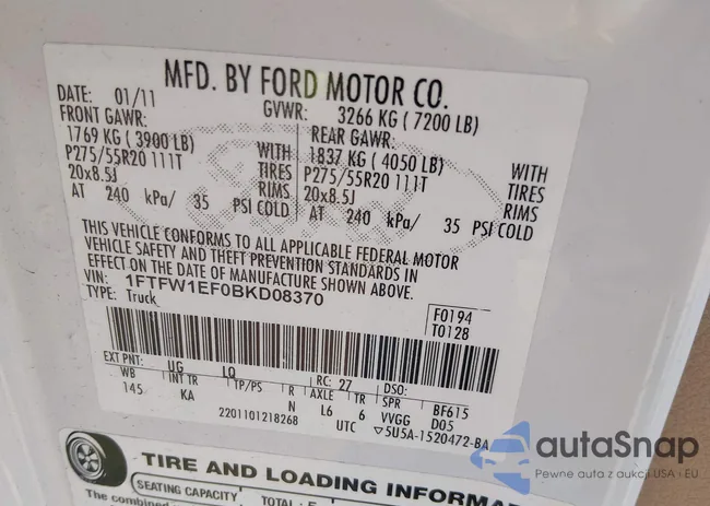 1FTFW1EF0BKD08370: 44188308