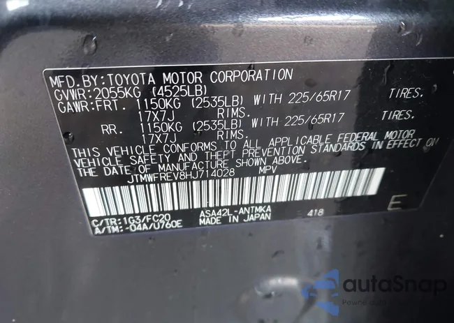 JTMWFREV8HJ714028: 44189413