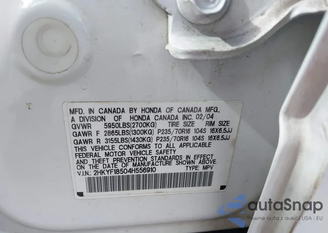 2HKYF18504H556910: 44189625