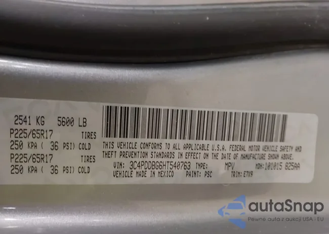 3C4PDDBG6HT540763: 44189632