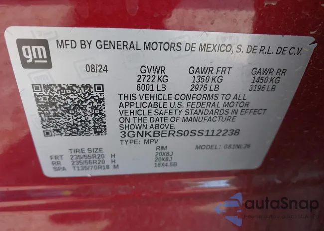 3GNKBERS0SS112238: 44189706