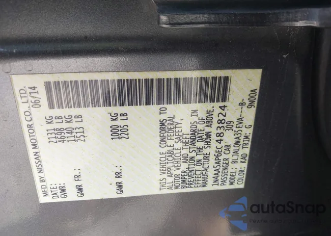 1N4AA5AP6EC483824: 44189734