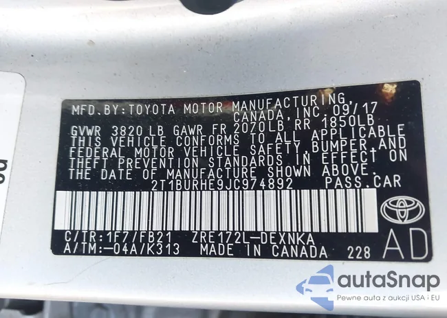 2T1BURHE9JC974892: 44189863