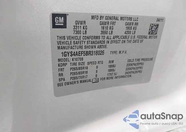 1GYS4AEF5BR318026: 44189900