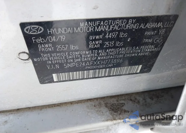 5NPE24AFXKH773896: 44189927