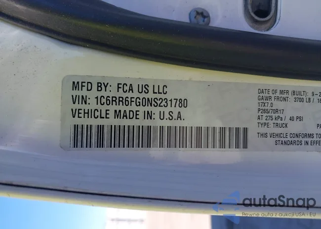 1C6RR6FG0NS231780: 44189980