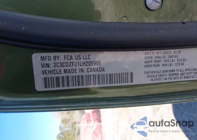 2C3CDZFJ1LH205966: 44189013