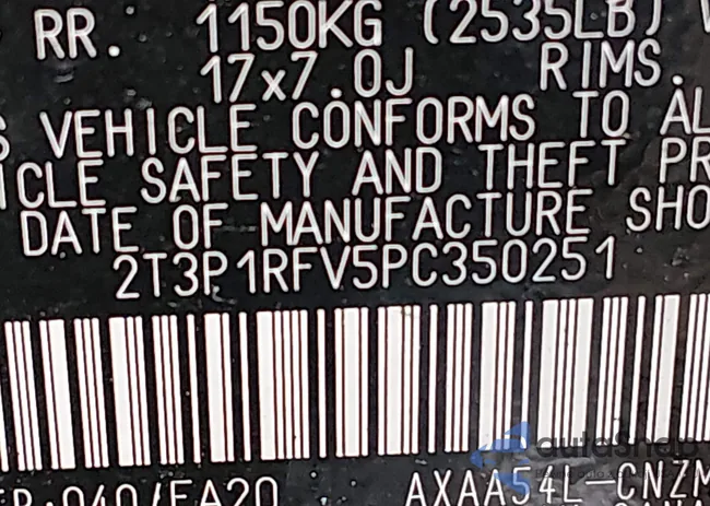 2T3P1RFV5PC350251: 44189106