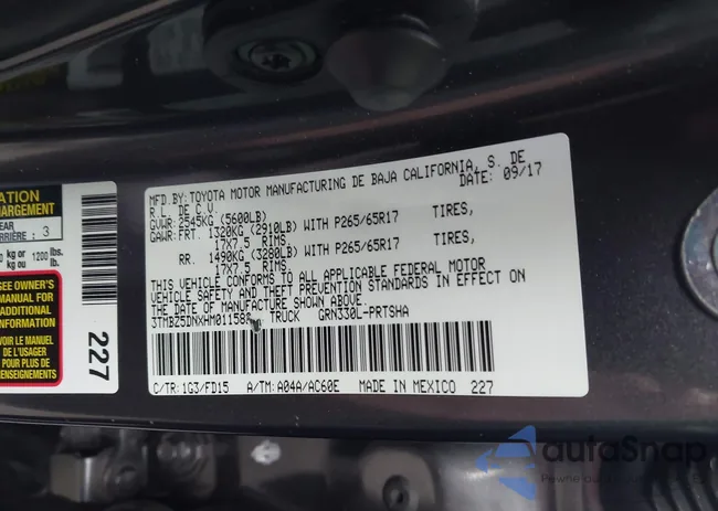 3TMBZ5DNXHM011582: 44189132