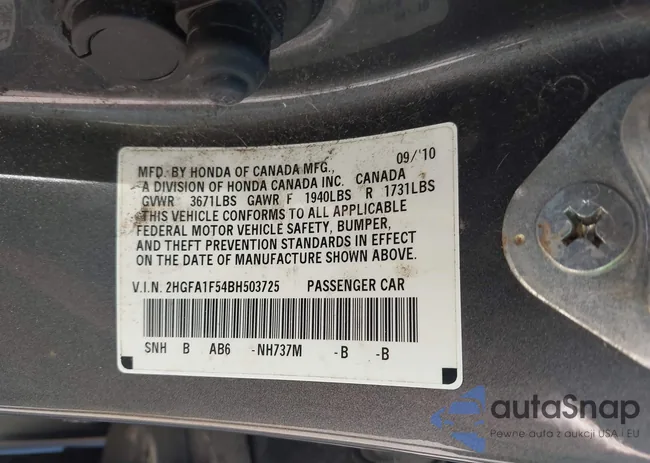 2HGFA1F54BH503725: 44189240