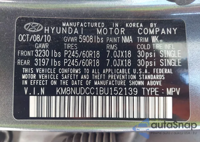 KM8NUDCC1BU152139: 44189341