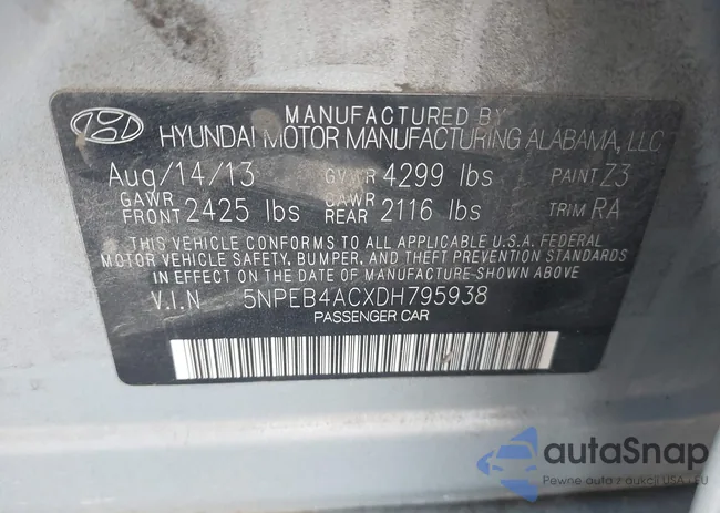 5NPEB4ACXDH795938: 44190403