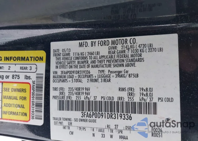 3FA6P0D91DR319336: 44190407