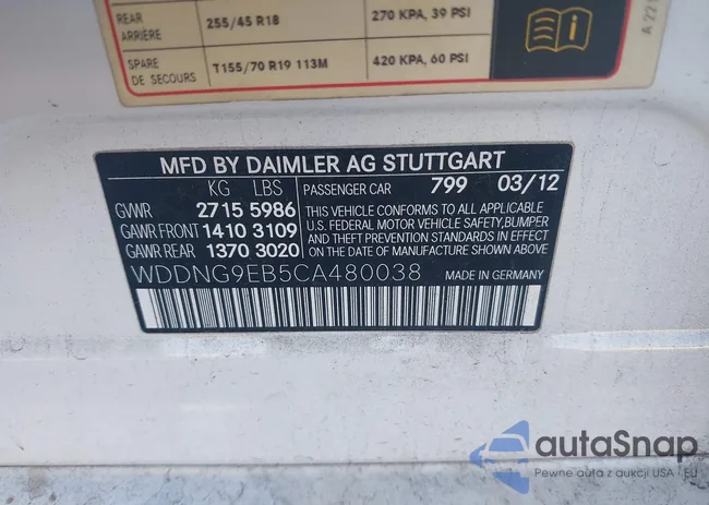 WDDNG9EB5CA480038: 44190414