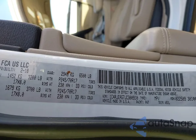 1C4RJEAG7JC300910: 44190427