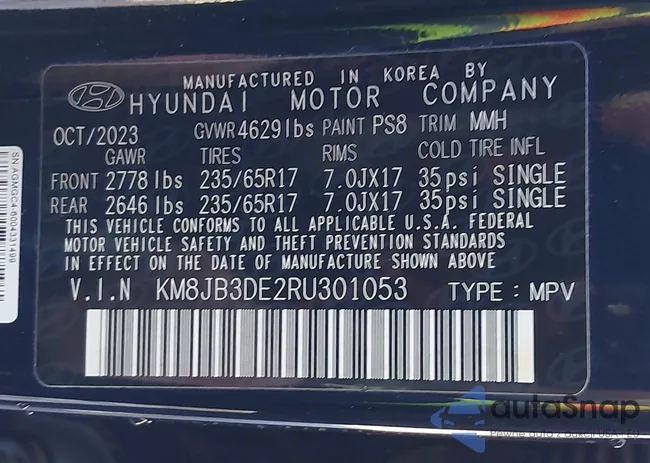 KM8JB3DE2RU301053: 44190428