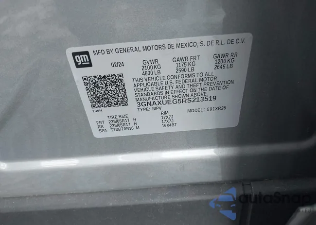 3GNAXUEG5RS213519: 44190484