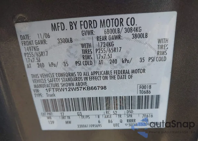 1FTRW12W57KB66798: 44190491