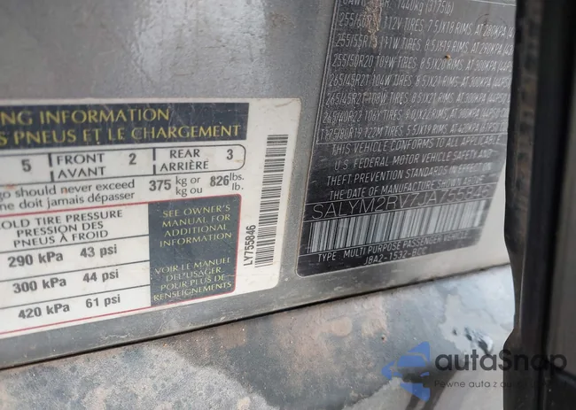 SALYM2RV7JA755846: 44190500