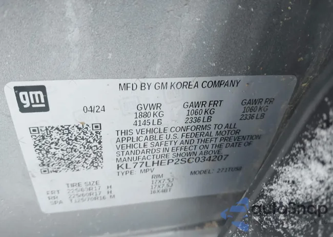 KL77LHEP2SC034207: 44190506