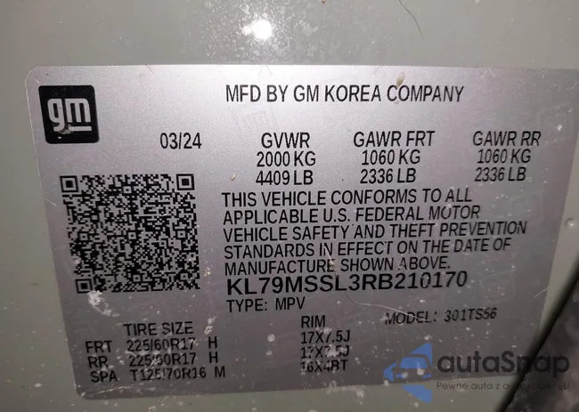 KL79MSSL3RB210170: 44190576