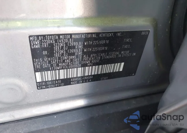 4T3DWRFV3LU009928: 44190615