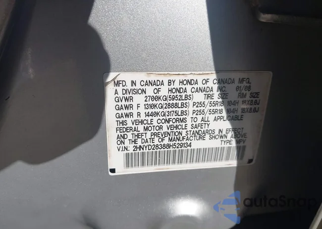 2HNYD28388H529134: 44190750