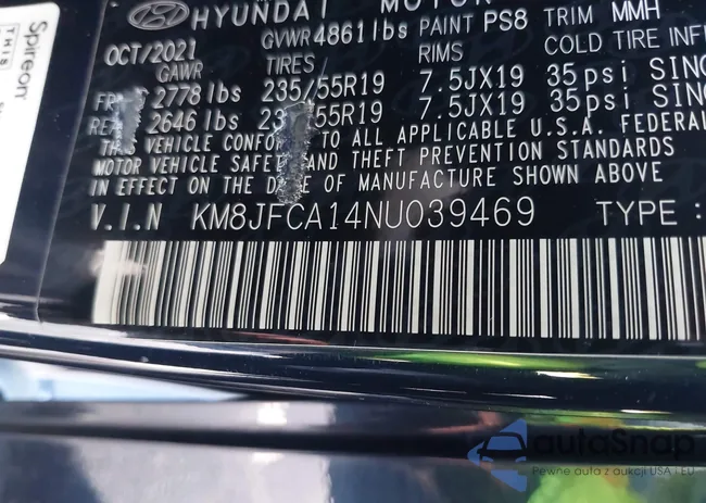 KM8JFCA14NU039469: 44190805