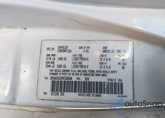 2B5WB35Z6RK538588: 44190840