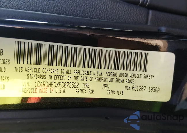 1C4RDHEGXFC873522: 44190850