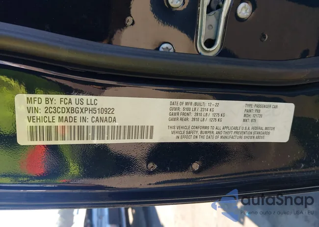 2C3CDXBGXPH510922: 44190940