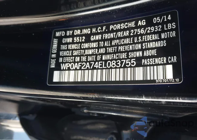 WP0AF2A74EL083755: 44190944