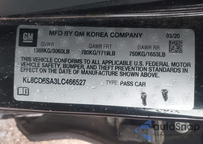 KL8CD6SA3LC466527: 44190954