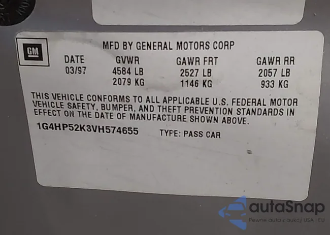 1G4HP52K3VH574655: 44190971