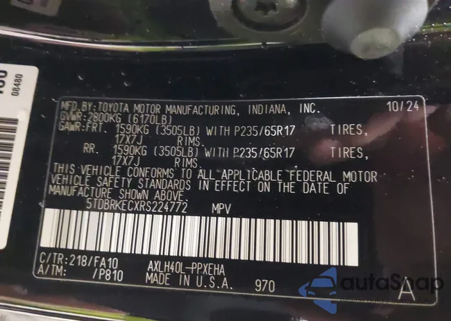 5TDBRKECXRS224772: 44190038