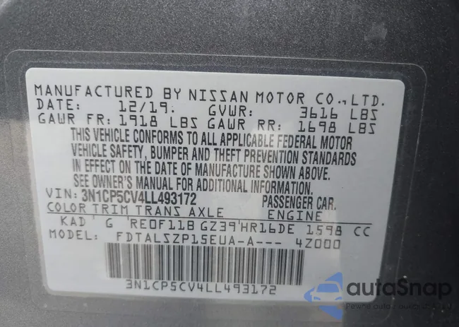 3N1CP5CV4LL493172: 44190163