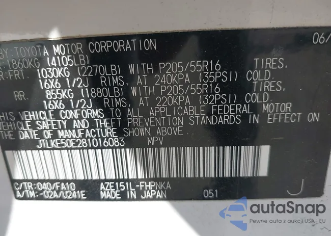 JTLKE50E281016083: 44190174