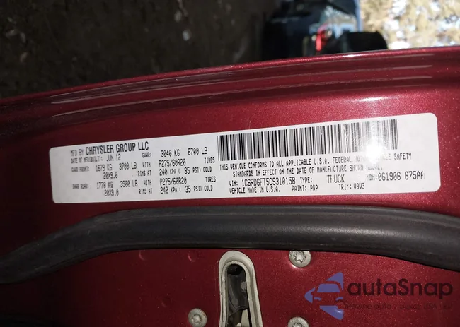 1C6RD6FT5CS310158: 44190235