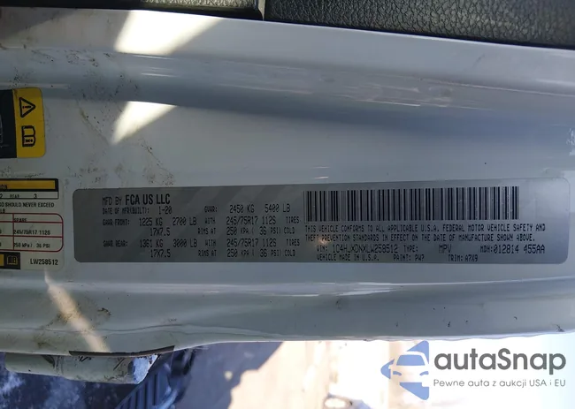 1C4HJXDNXLW258512: 44191432