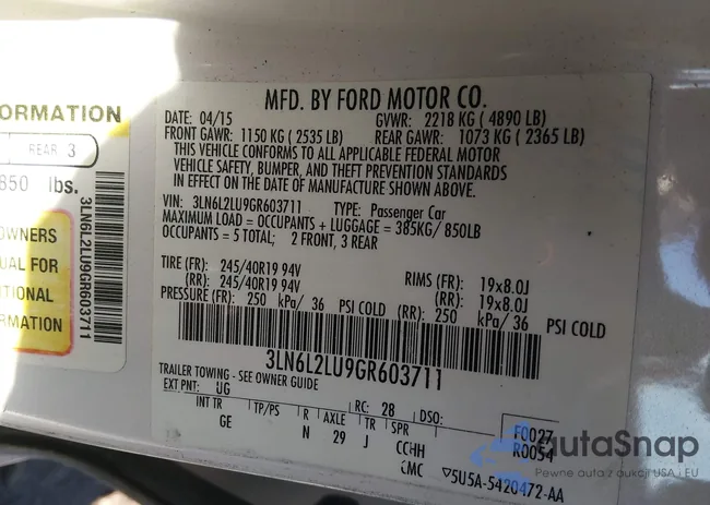 3LN6L2LU9GR603711: 44191486